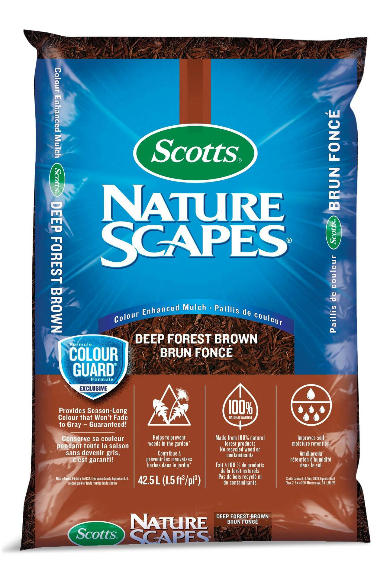 Scotts Nature Scapes Colour Enhanced Mulch, 42.5-L, Brown