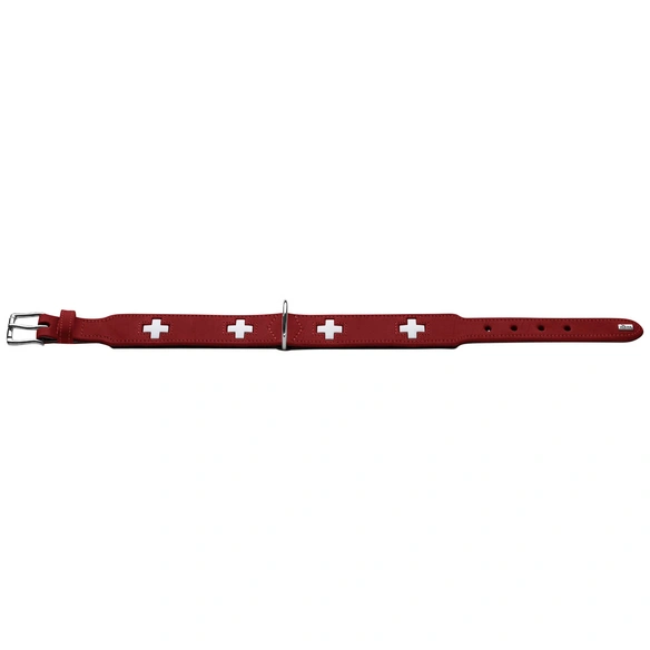Halsband, Gr. M-L, rot/schwarz