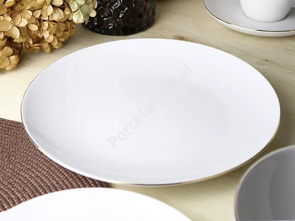 Komplet talerzy na 6 osób (18el) Waza - Modern Złota Linia WA-08