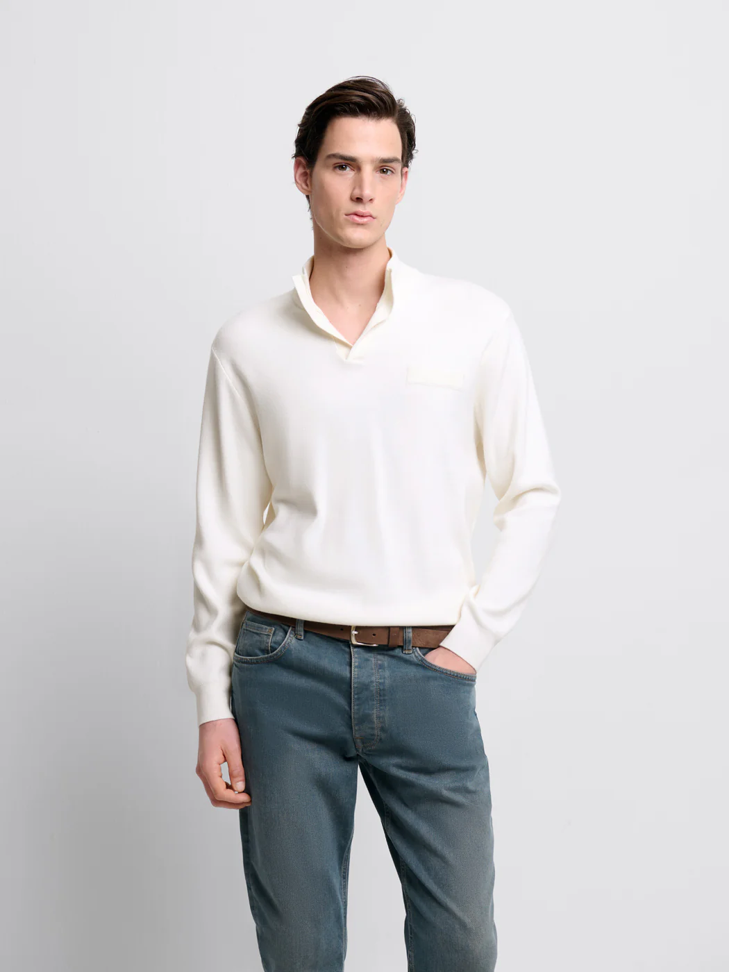 Pull col montant viscose certifiée