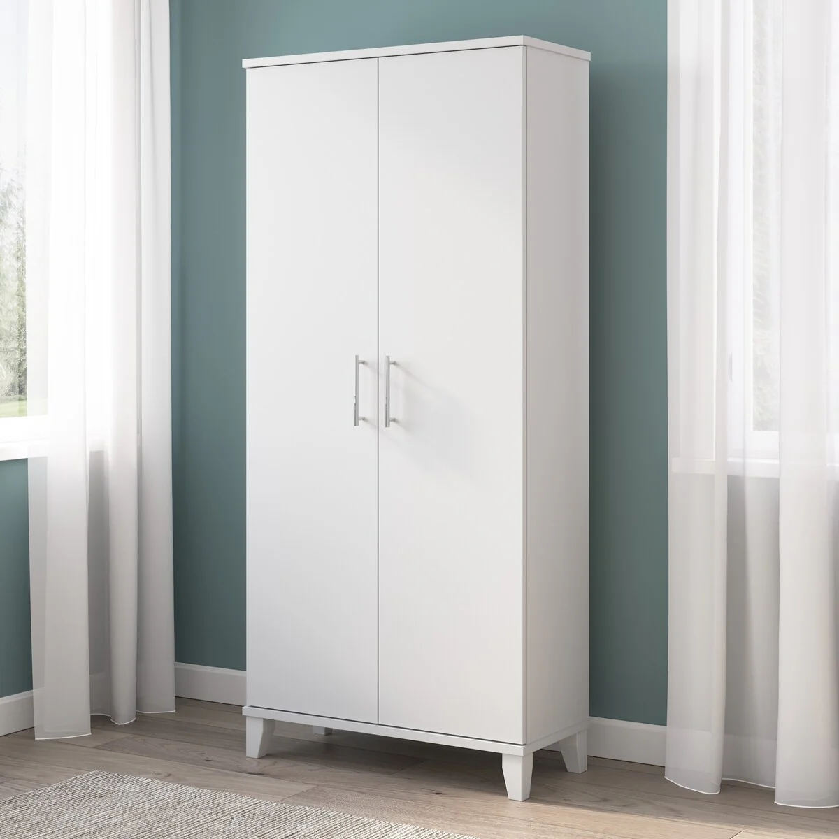 Somerset Tall Storage Cabinet with Doors and Shelves by Bush Furniture