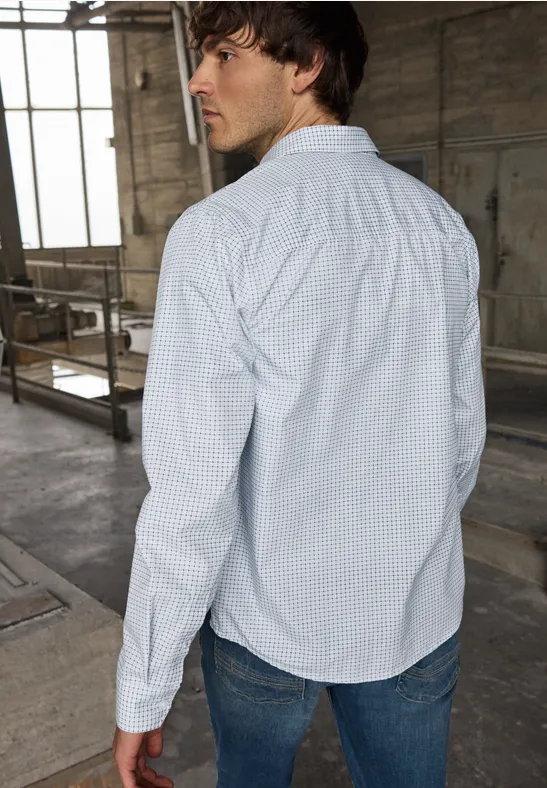 Popeline Minimal Print Hemd