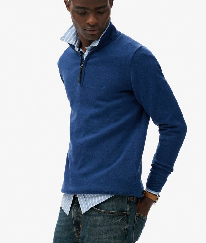 Essentials Cotton Half Zip Jumper