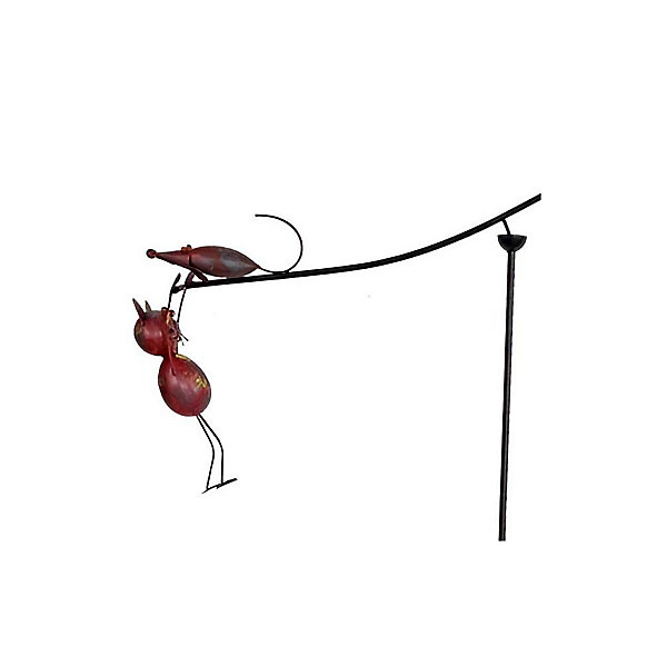 Mobile de jardin en fer 1 chat 1 souris