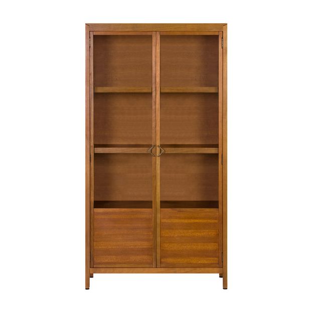 CRISTALEIRA 2 PORTAS 90 CM X 1,70 M MASCAVO