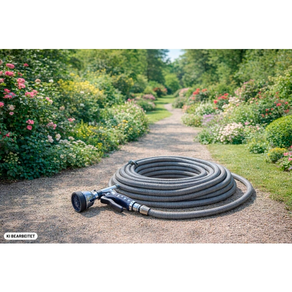 Gartenschlauch-Set, Länge bis 22,5 m, inkl. Metall-Gießbrause