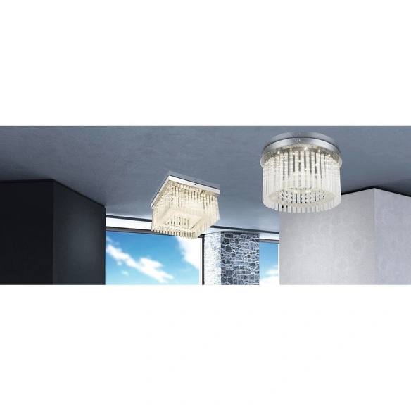 Strahler »VINCE«, chromfarben, inkl. Leuchtmittel, Breite: 44 cm