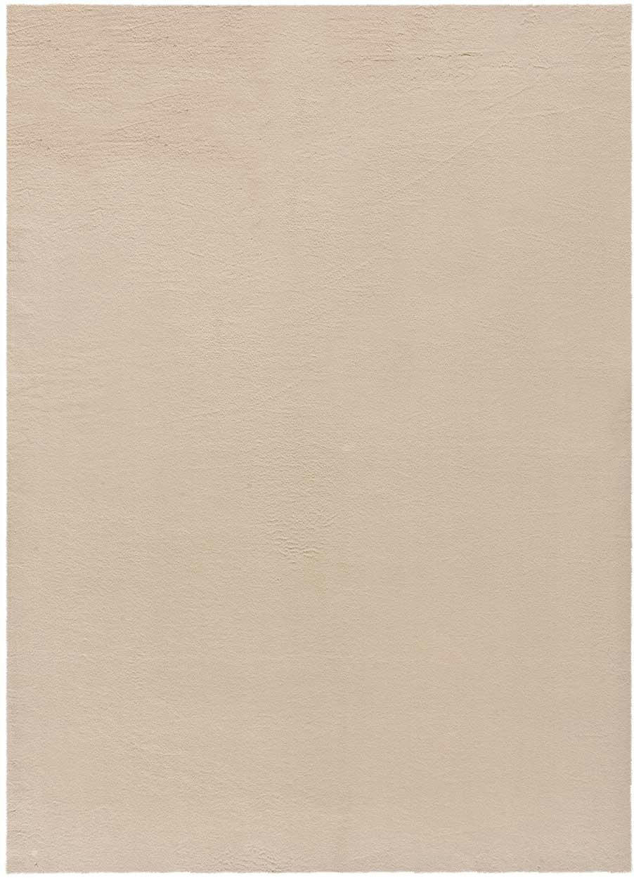 XIANA - Tapis doux beige uni lavable, 80X150 cm