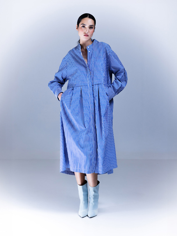 Robe phara rayure bleue