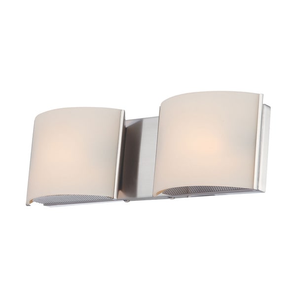 Alico Pandora Chrome and White Opal Glass 2-light Vanity