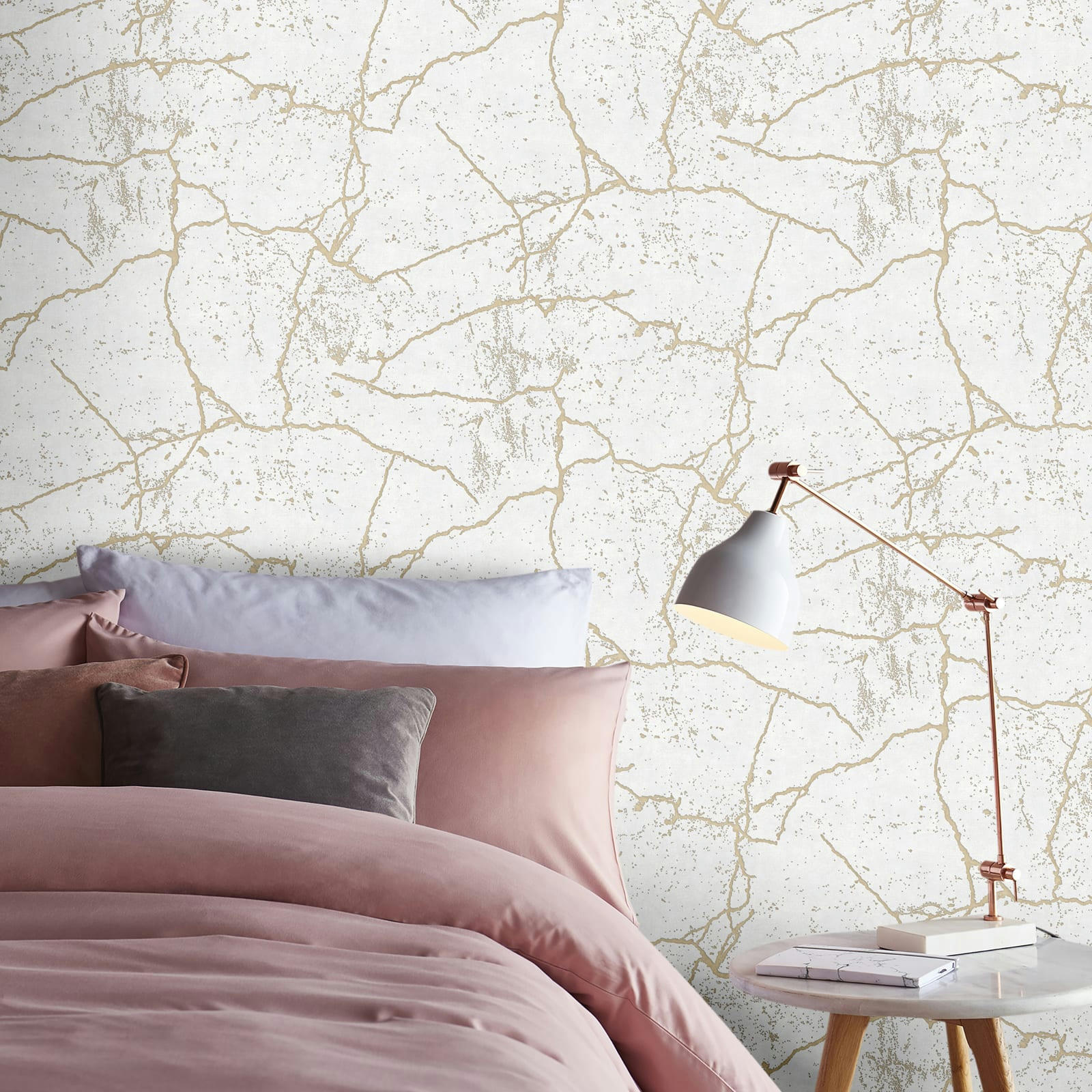 - Papier peint intissé Kintsugi vinyle or 1005x52cm