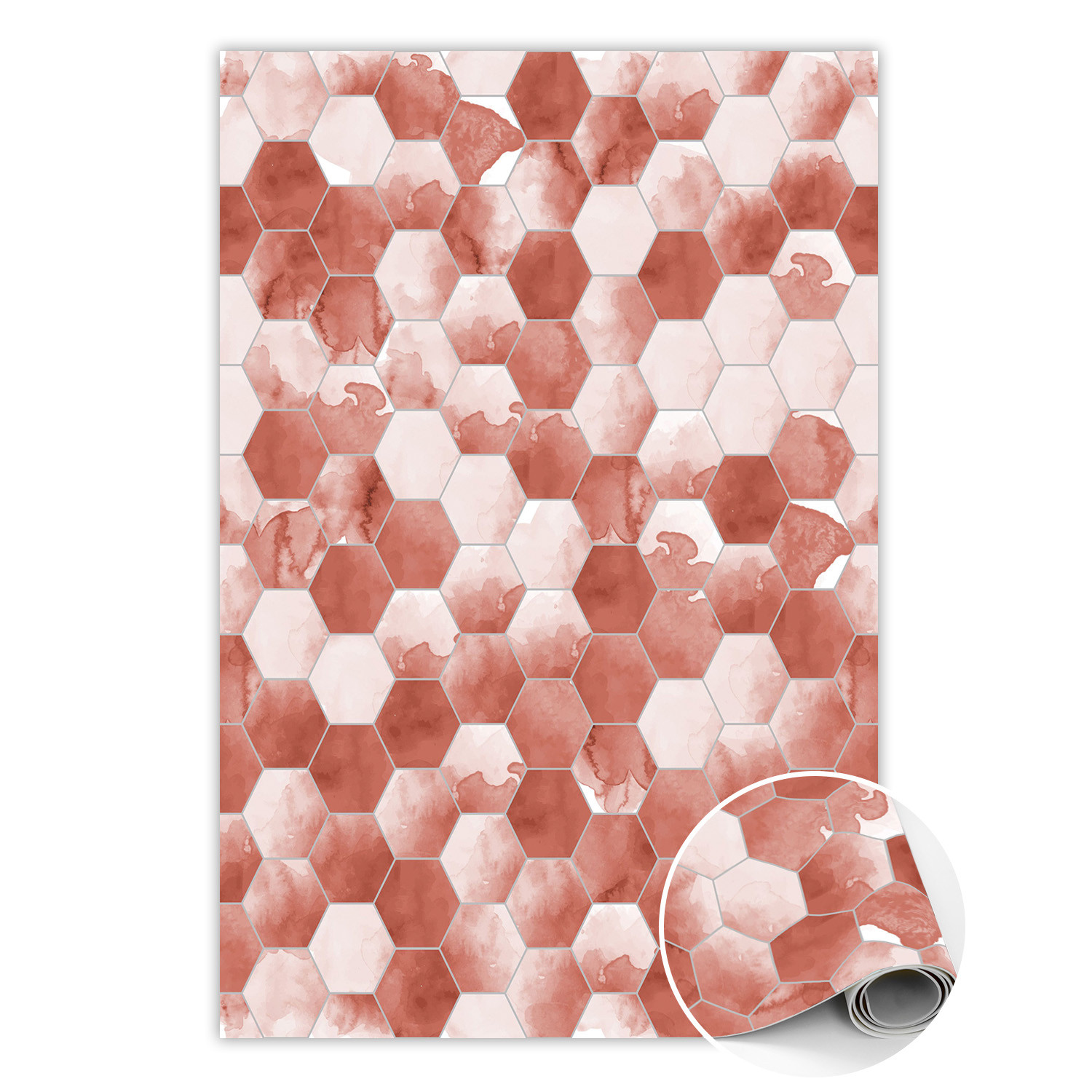Dywan winylowy Akwarelowe hexagony 60 x 90 cm