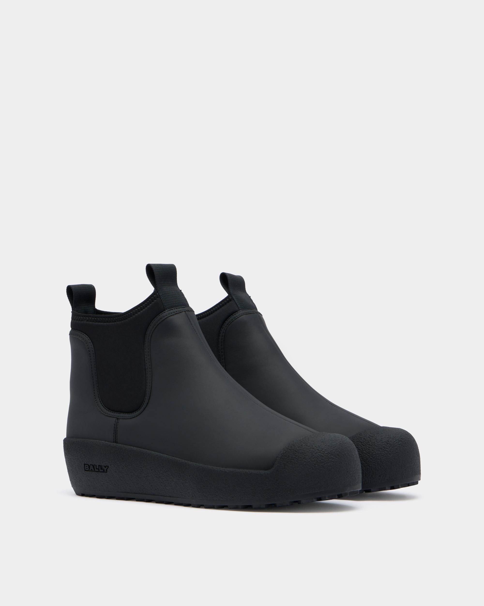 Bally Curling Stiefelette Aus Leder In Schwarz