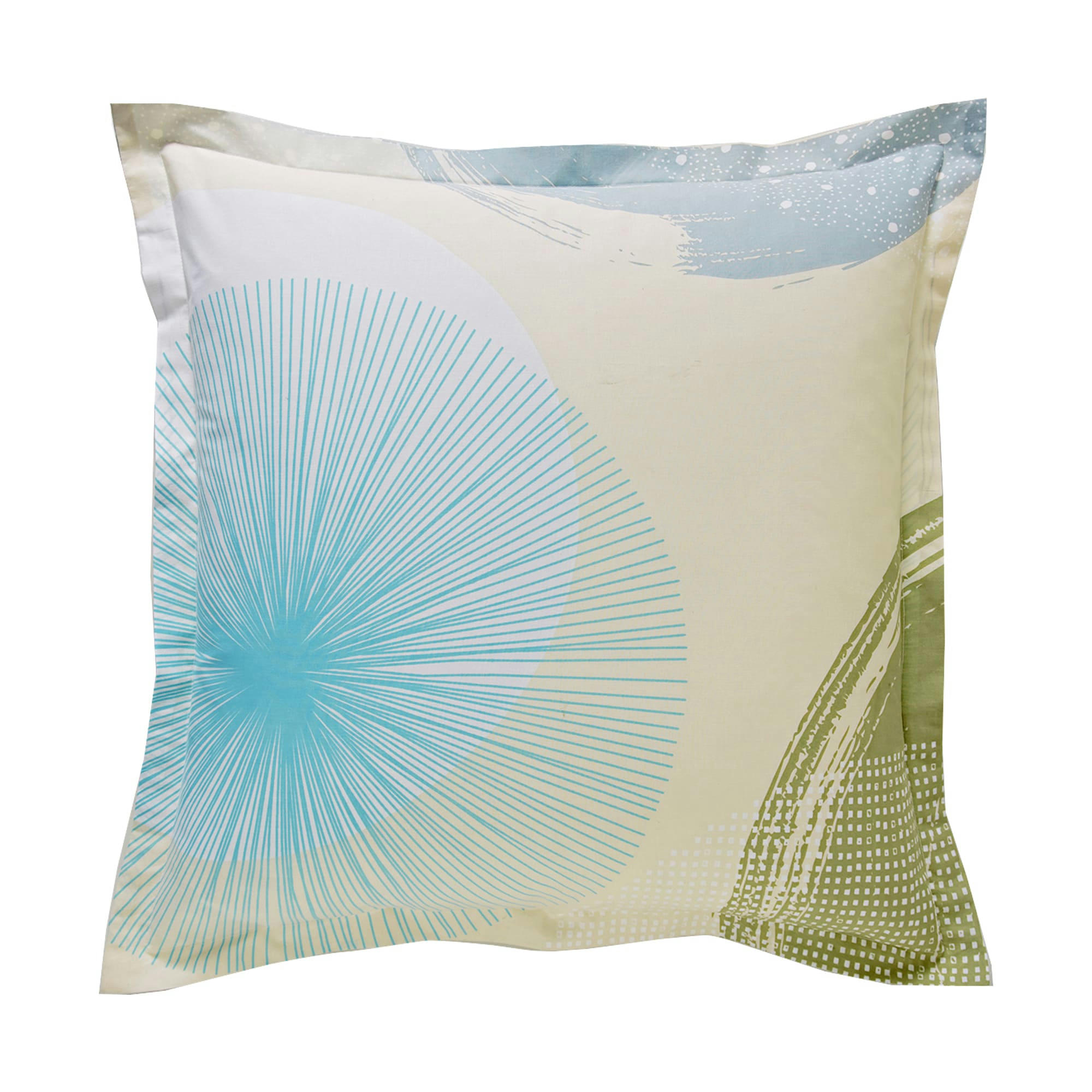 JARDIN ZEN - Housse de couette 140x200 bleue en coton