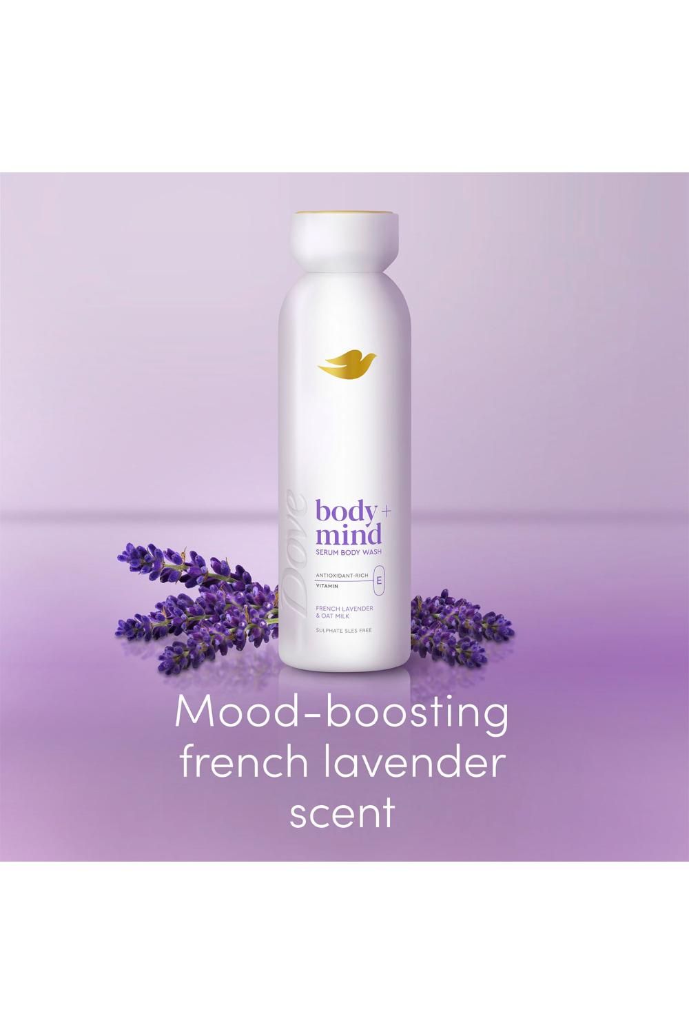 Dove Body   Mind French Lavender & Oat Milk Serum Body Wash 350ml, 6 Pack
