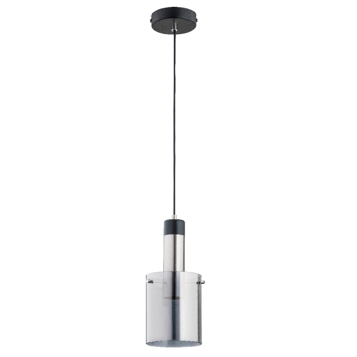 Lampa wisząca BELLA czarno-srebrna 1xE27x15W wym:75x10x10cm IP20 Alfa