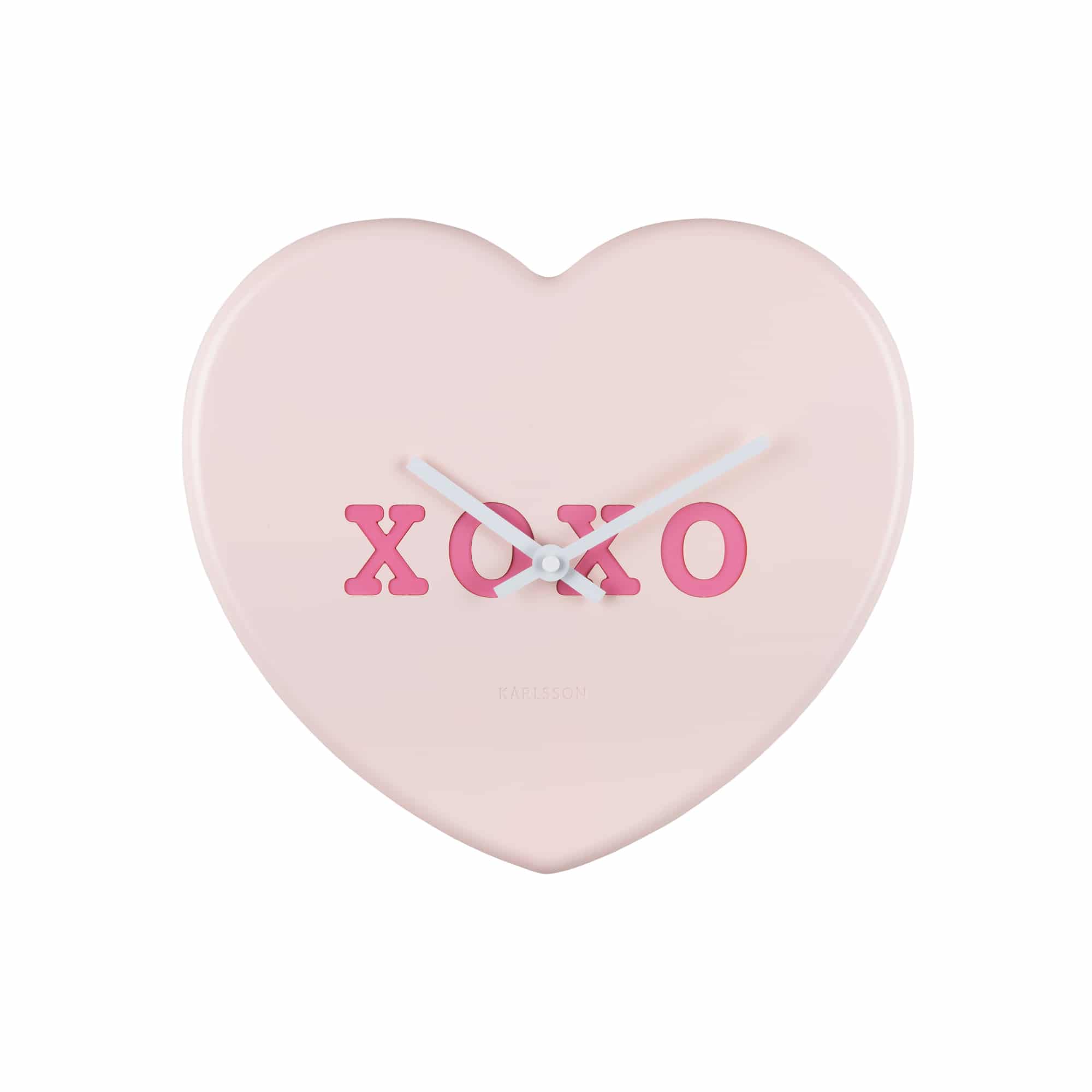 Karlsson wandklok Heart Candy - roze - 30x6.2x27cm