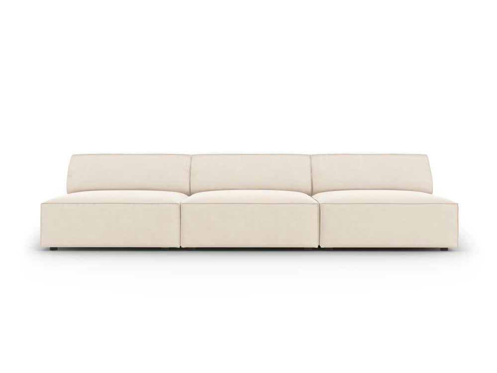 JODIE - Canapé 3 places en velours beige clair
