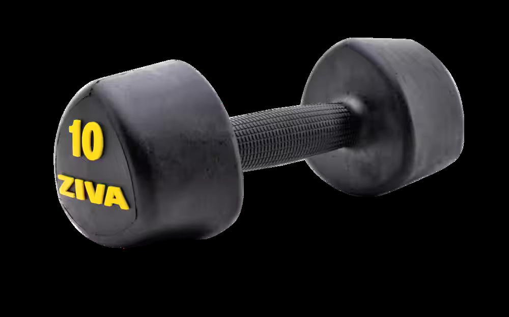 ZIVA Studio Virgin Rubber Tribell Dumbbell Weight, Single