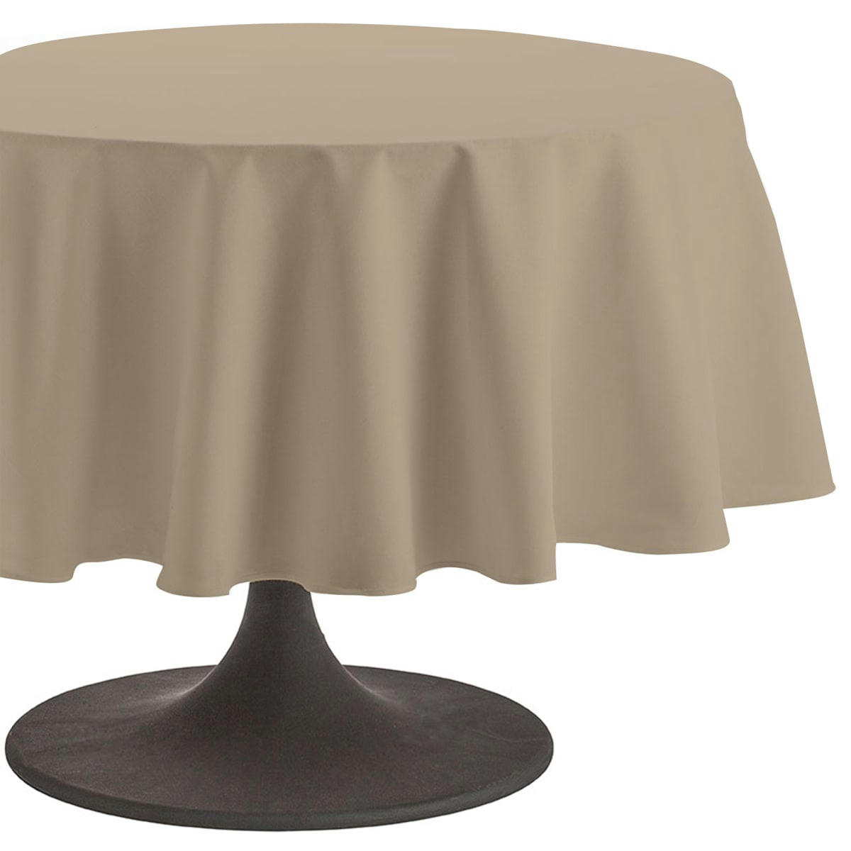 CAMBRAI - Nappe en coton traitee teflon sable