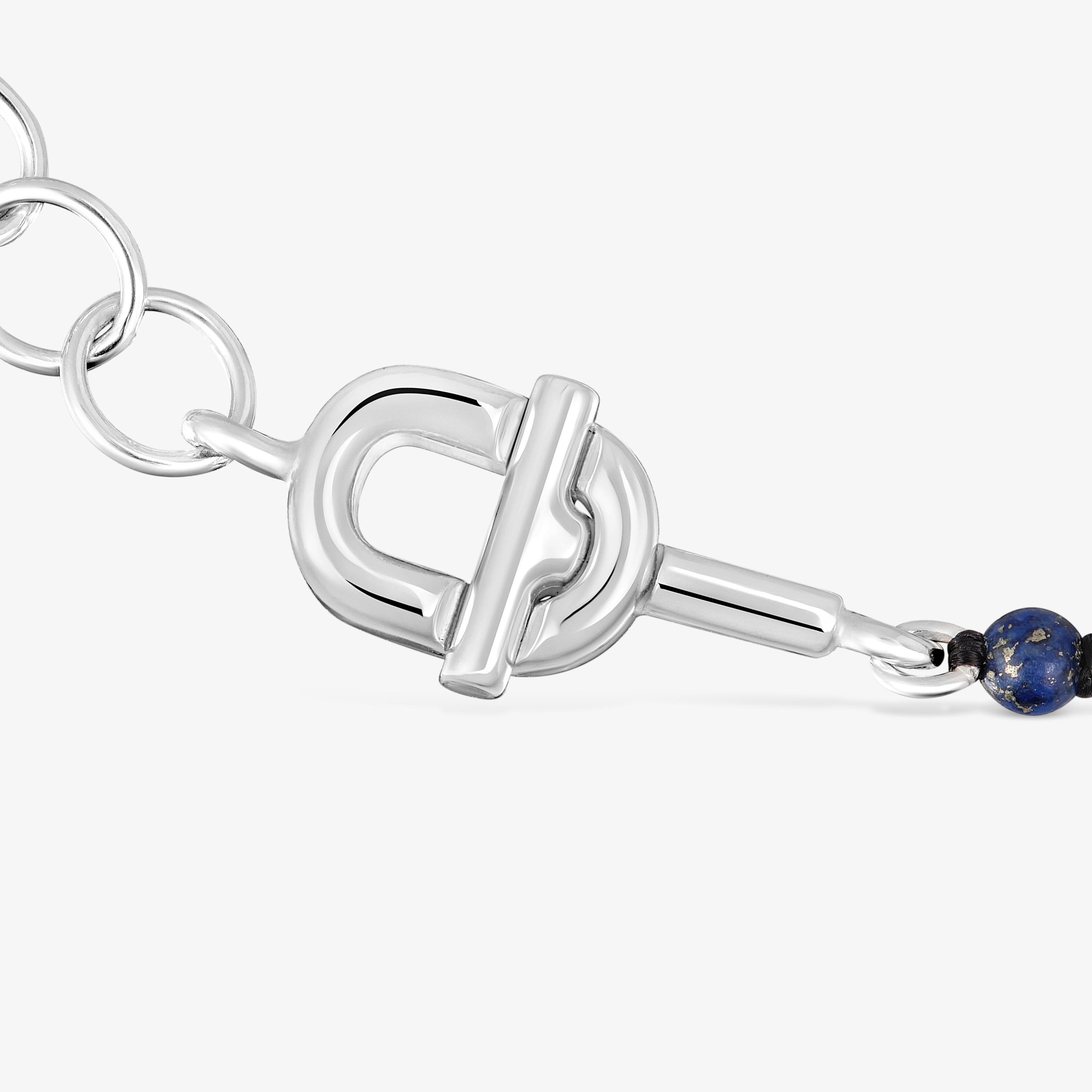 Pulsera cadena de plata y lapislázuli TOUS MANIFESTO