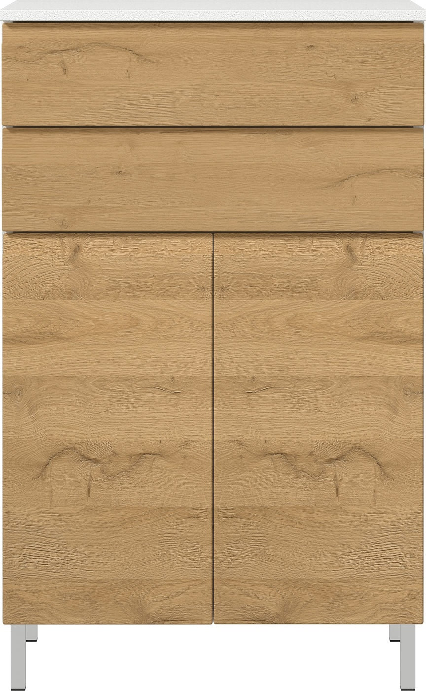 Germania Torrance Badkamerkast Laag Wit   Eiken