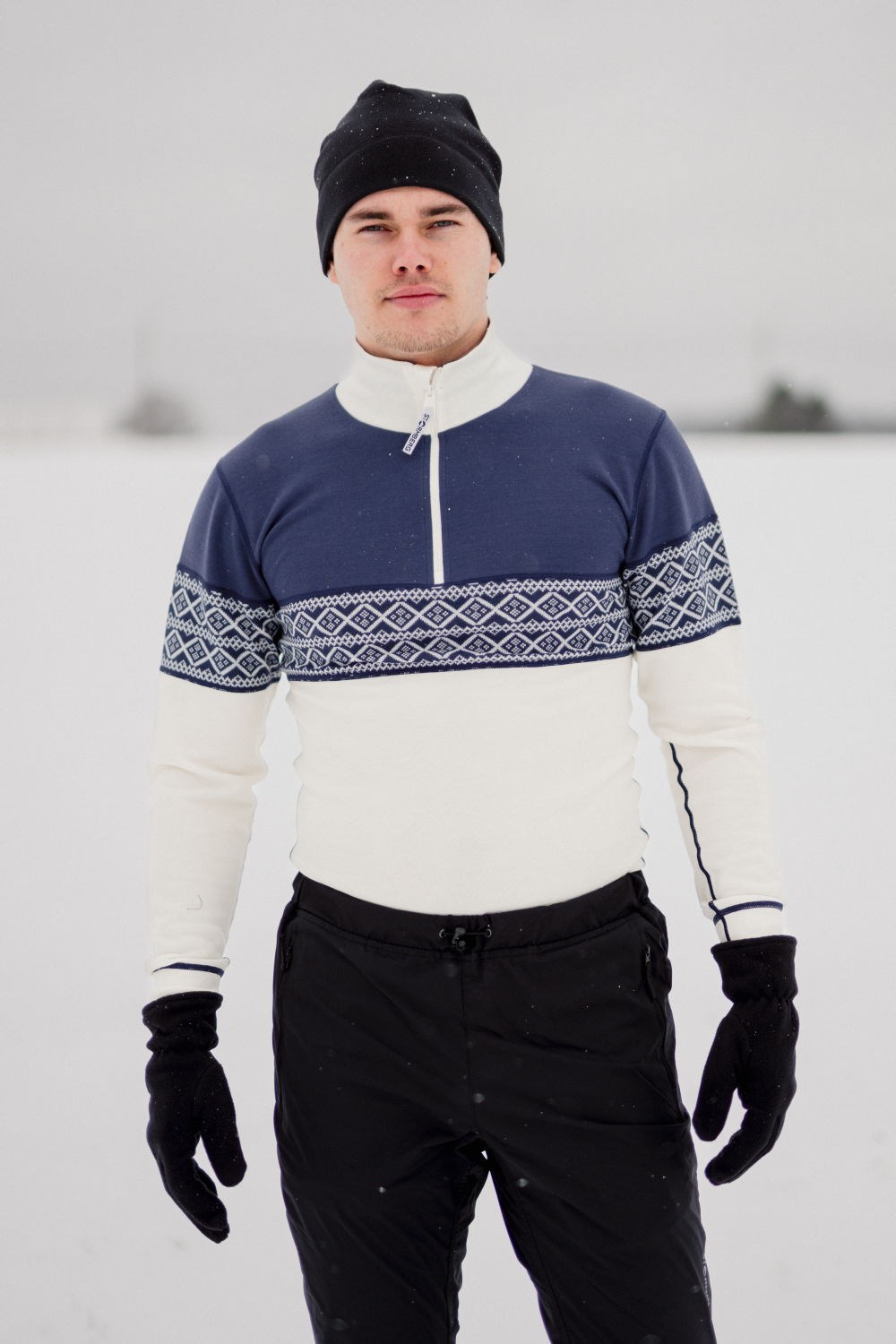 Hardanger 2-lags Half Zip ulltrøye