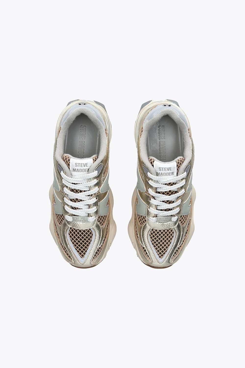 STEVE MADDEN Speeder Gold' Fabric Trainers