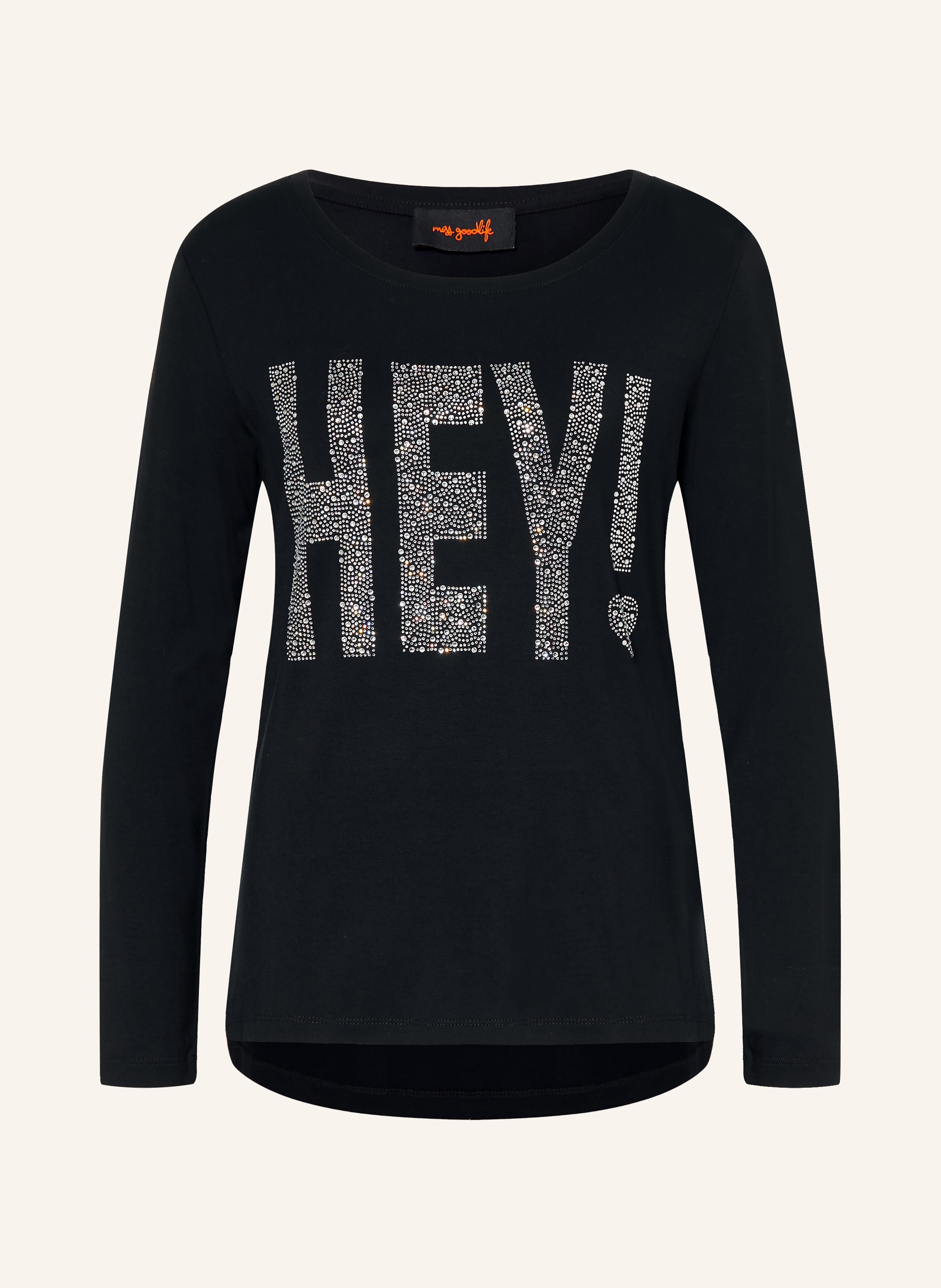miss goodlife Longsleeve mit Schmucksteinen