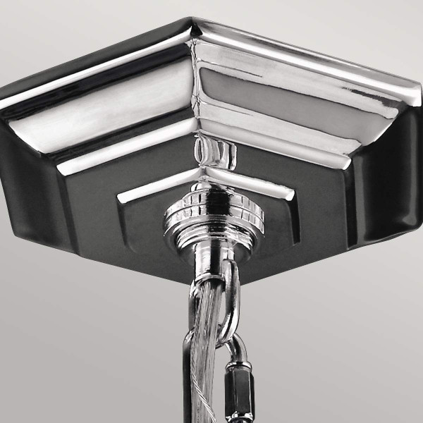 Lampa wisząca polerowany nikiel Corinne 3xE14x60W Feiss