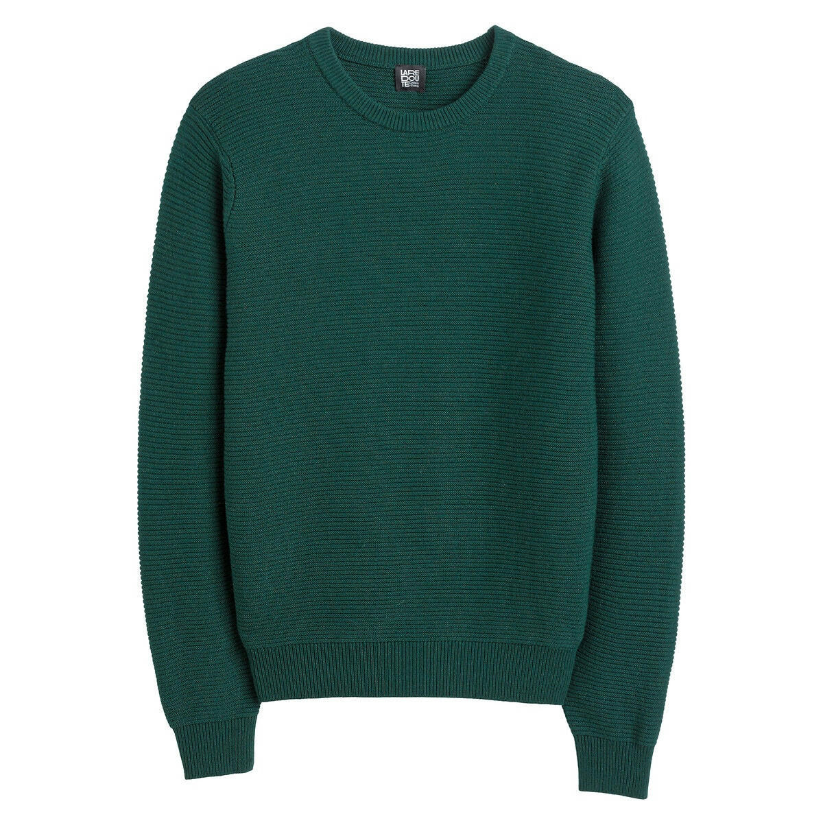 Pull col rond point fantaisie en mérinos et acryli