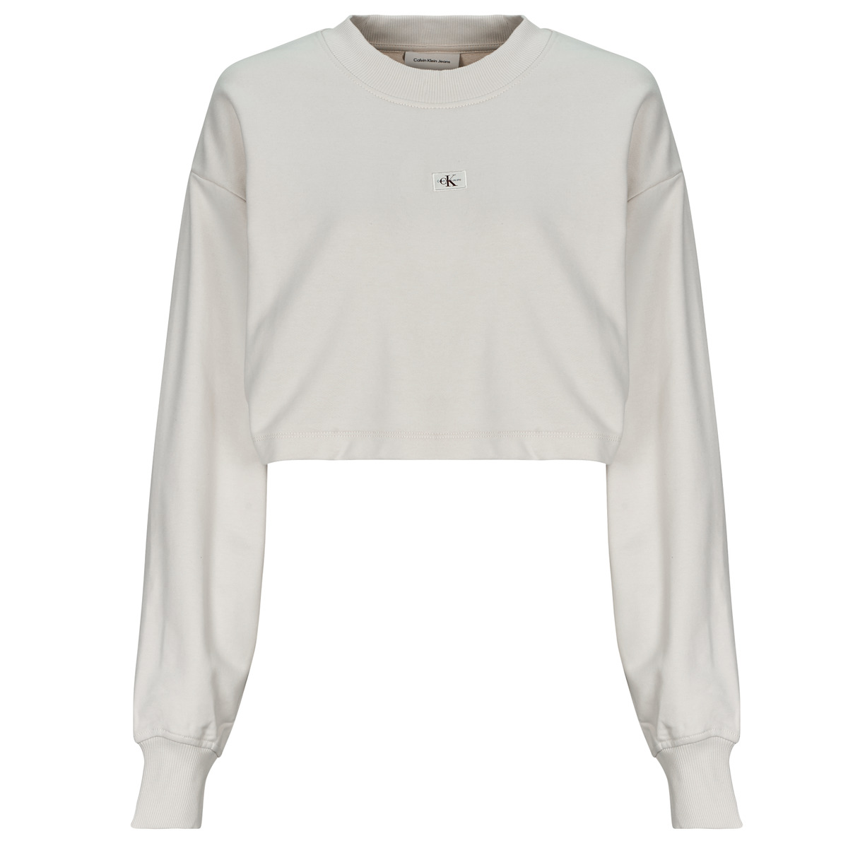 Calvin Klein Jeans - WOVEN LABEL SHORT CREWNECK - White