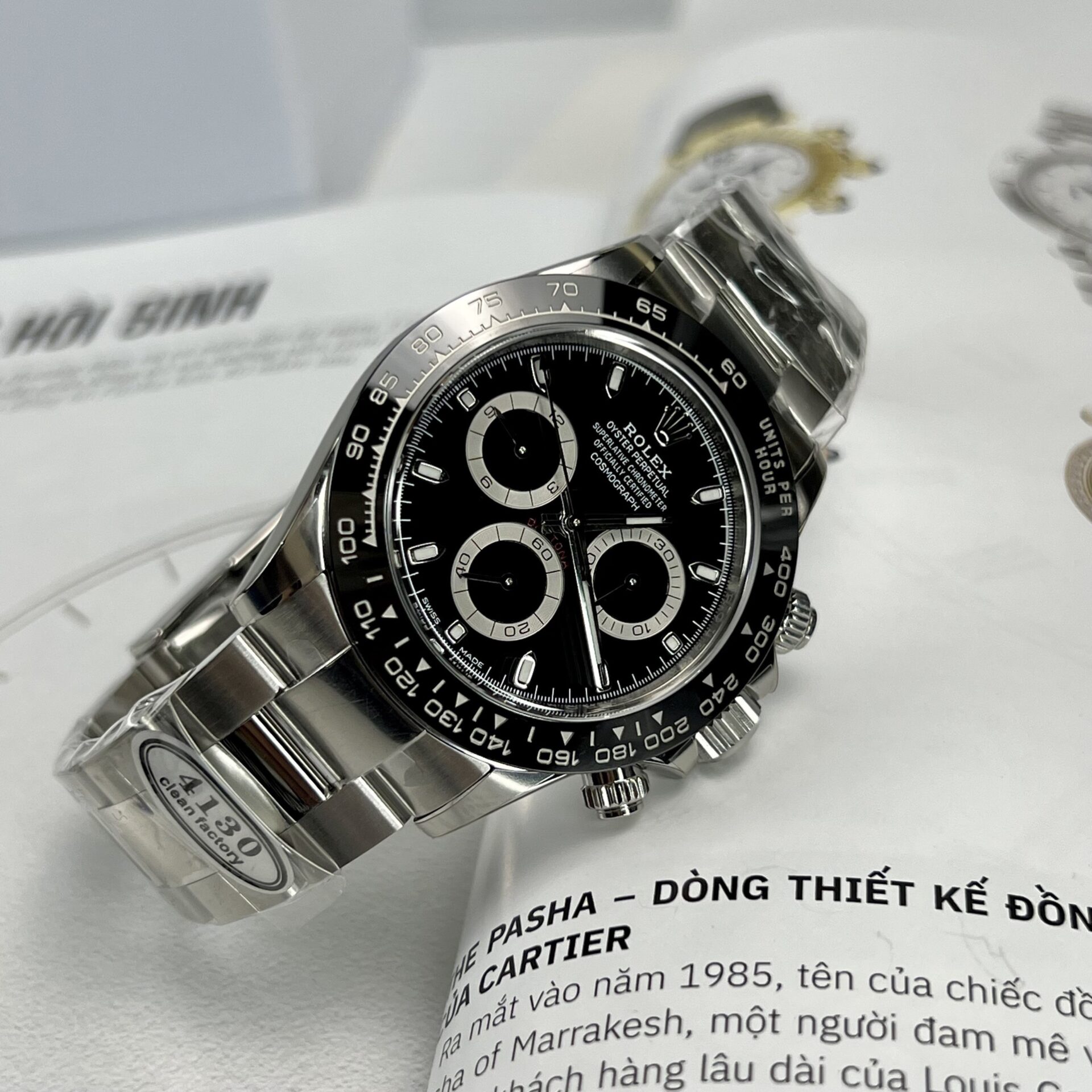 Rolex Daytona 116500LN Godzilla 904L Steel Black Dial 40mm Oyster Super Clone