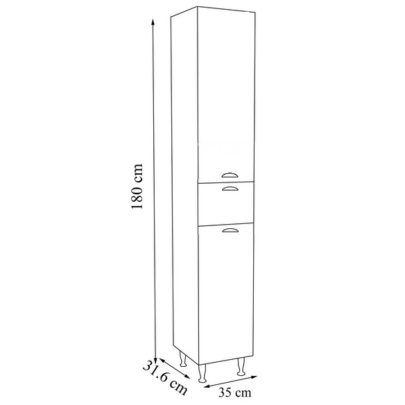 Hochschrank »Casalo«, weiß