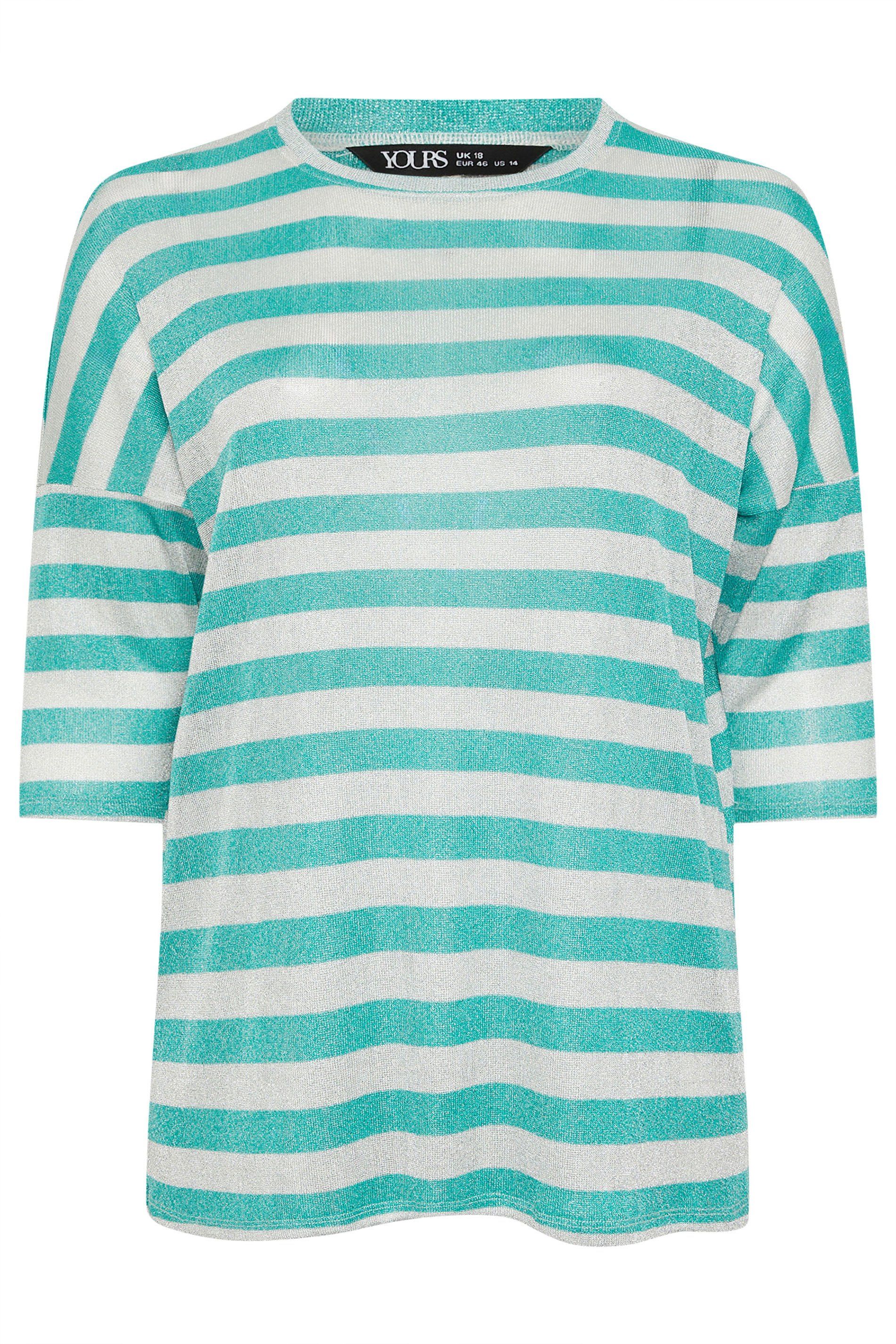 Yours Stripe Drop Shoulder Tunic Top