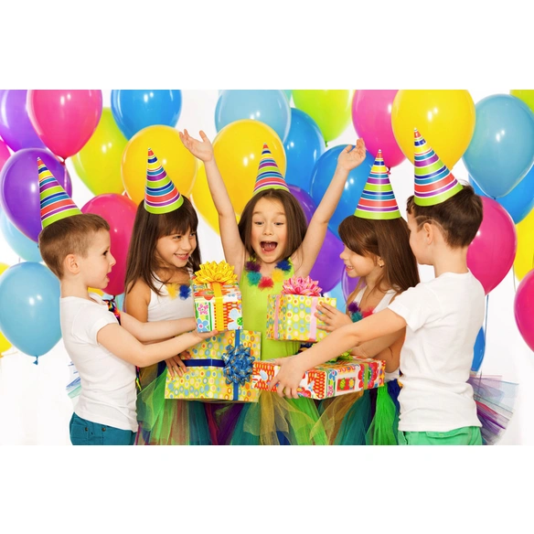 Ballon-Party-Set, Metall, bunt