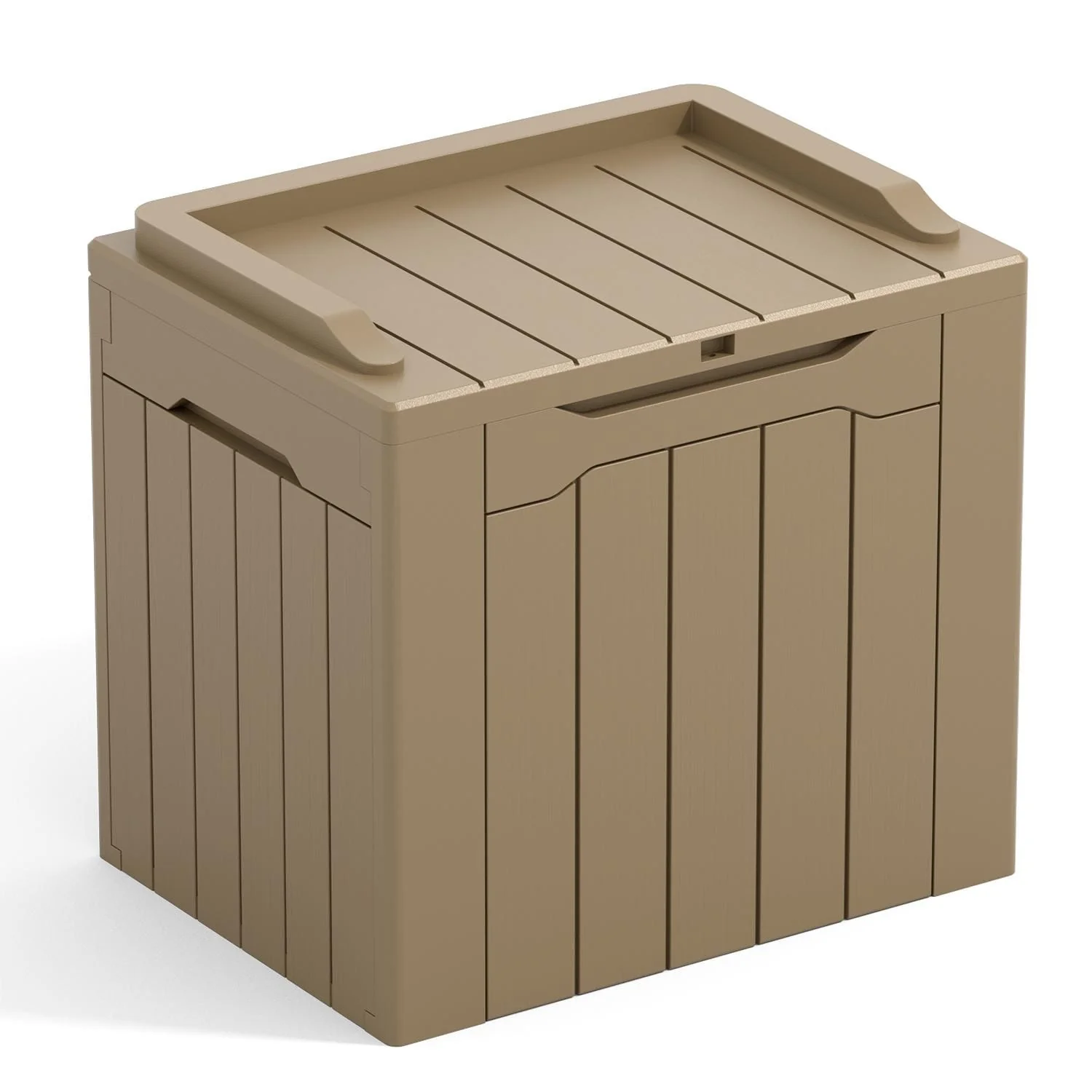 Furniwell 32 Gallon Outdoor Resin Deck Box with Seat