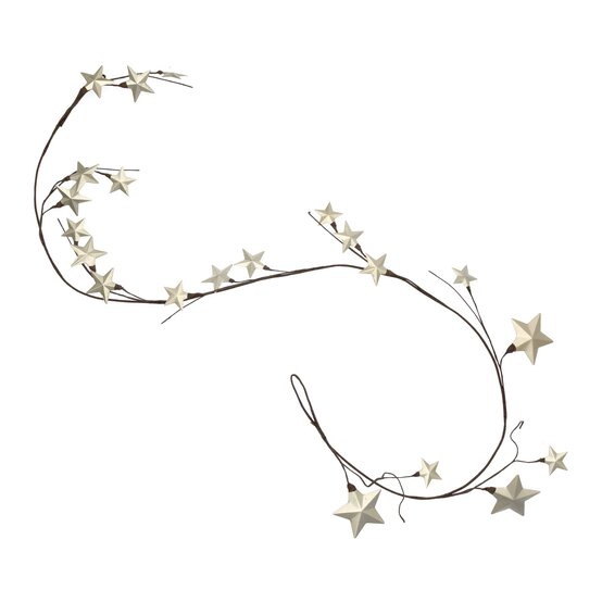 Gold Star Wrapped Garland 1.5m