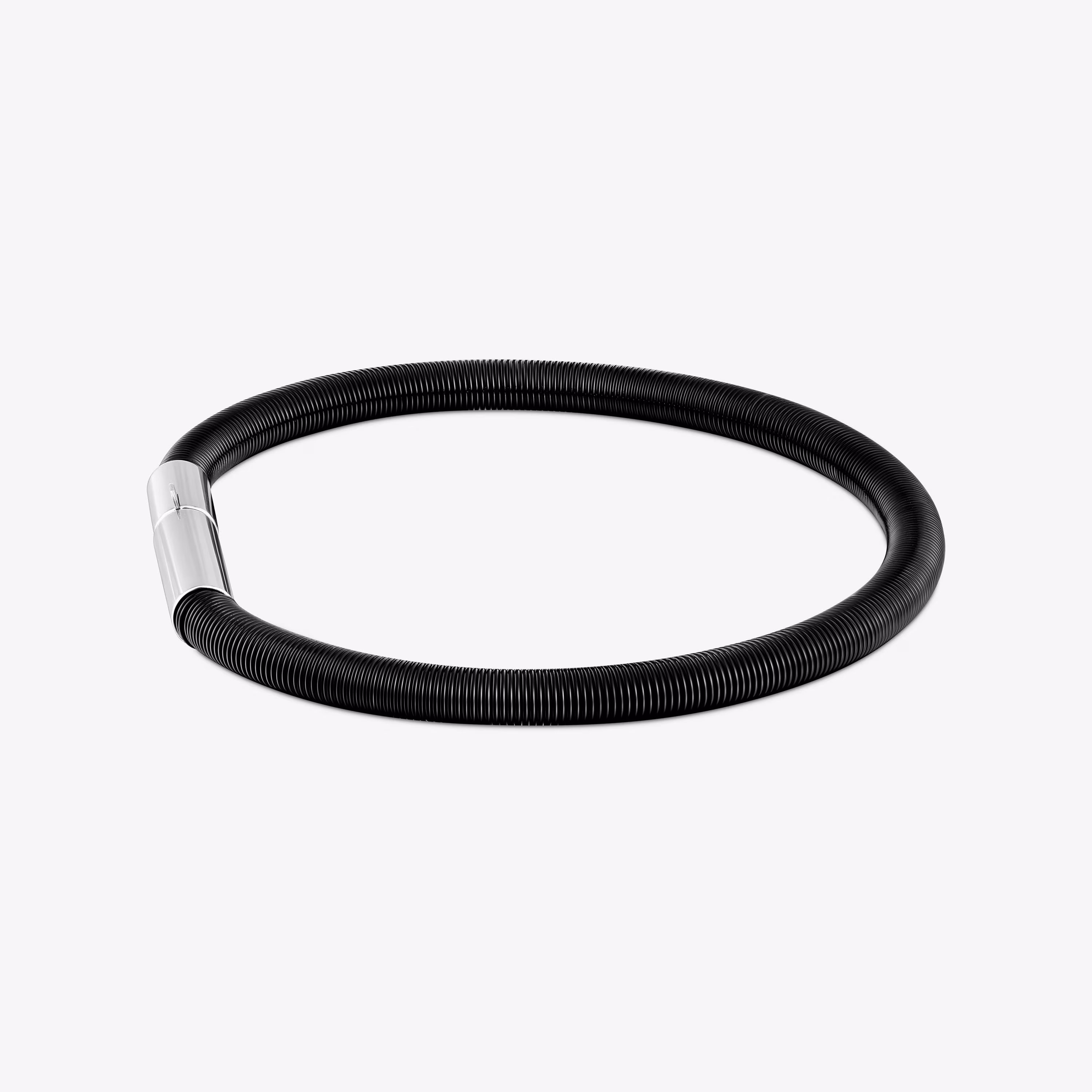 Pulsera de acero IP negro 17,5 cm Mesh Tube