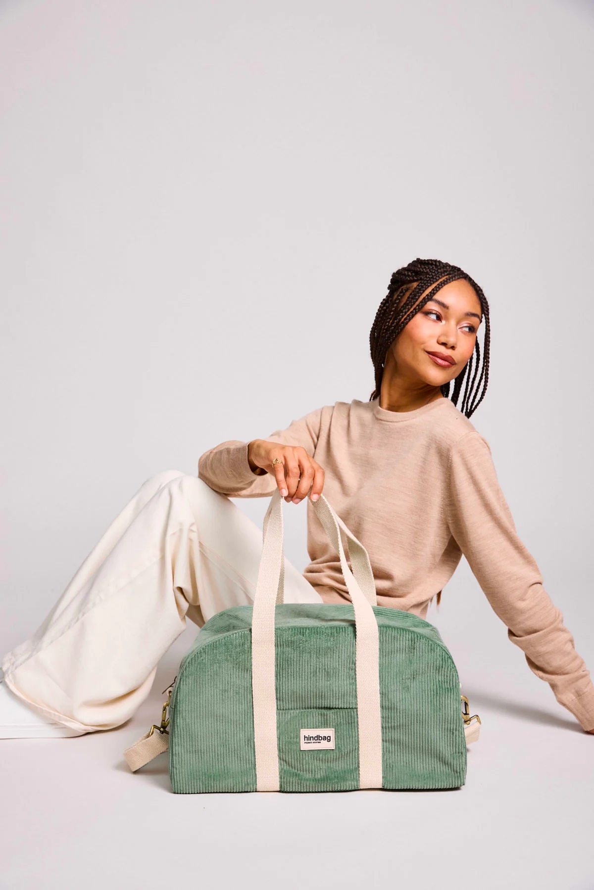 Sac bowling Charlie Velours Vert d'eau