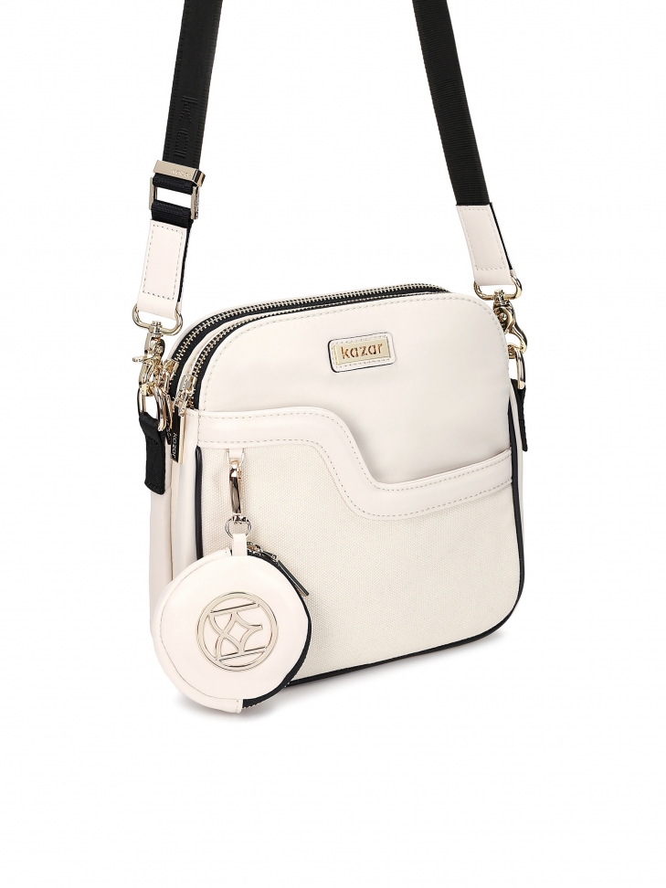 Ladies' off-white messenger bag