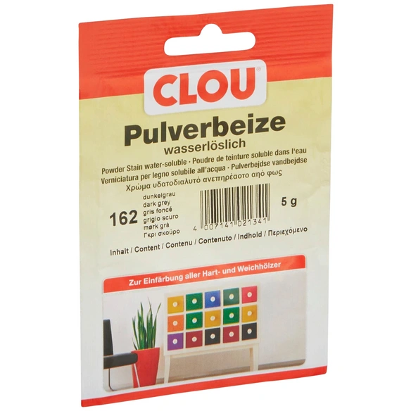 Holzbeize, 5 g, geruchsarm, wasserlöslich, dunkelgrau