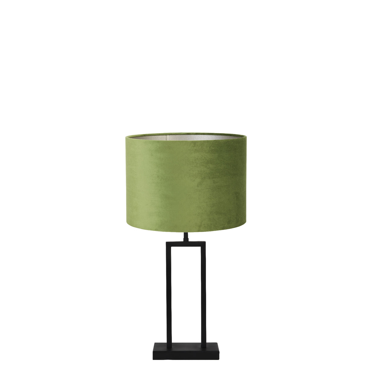 Light & Living tafellamp Shiva/Velours - zwart, groen - 30x30x62cm