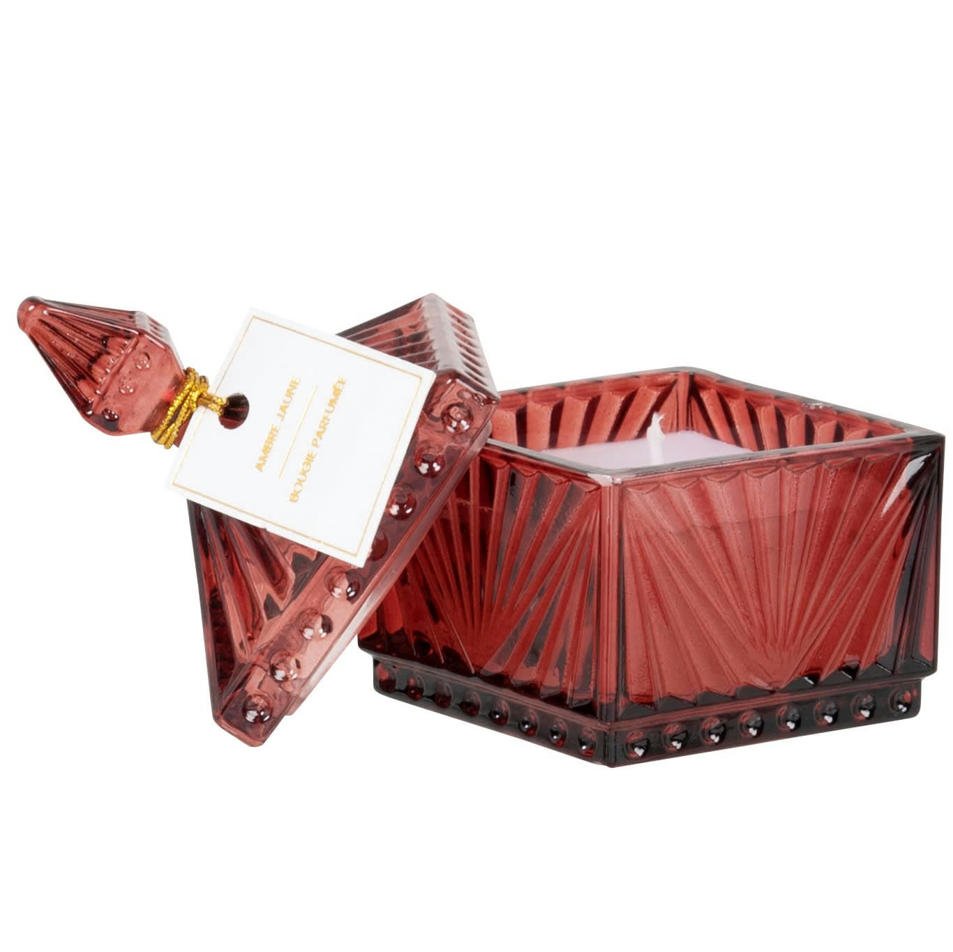 SOPHY - Bougie parfumée en verre rouge