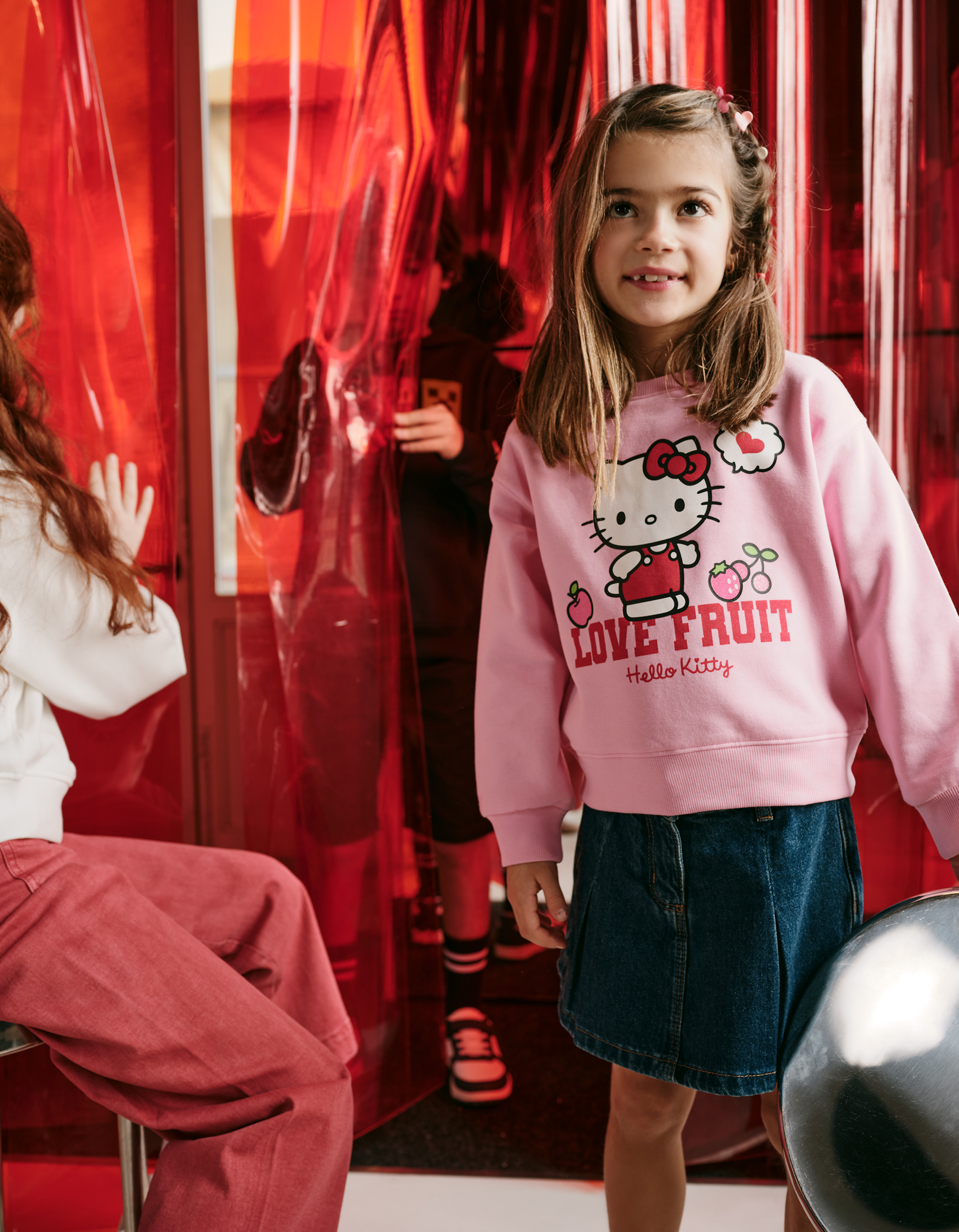 Sweatshirt 'Hello Kitty', Menina, Rosa