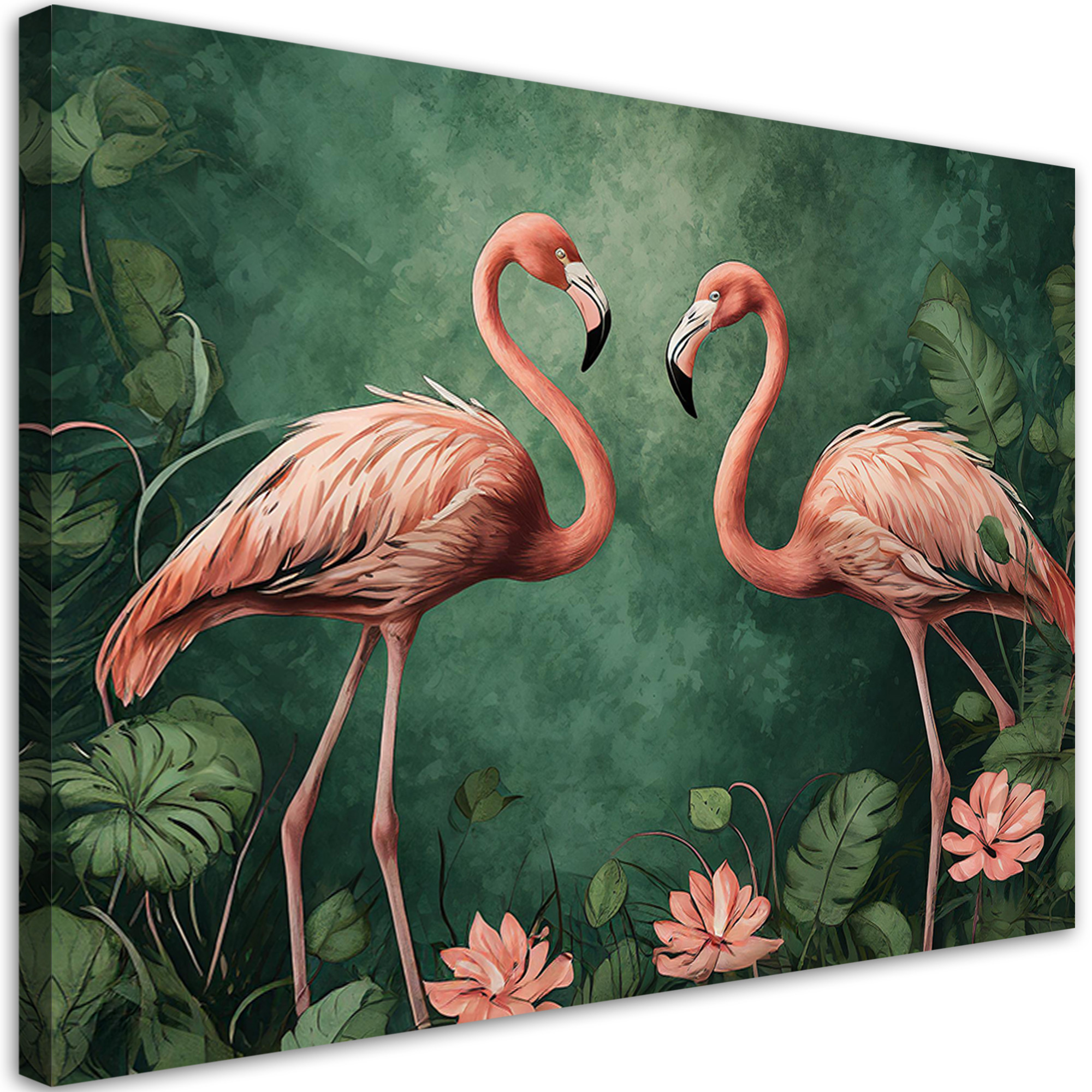 Feeby Obraz na płótnie, Tropikalne zwierzęta flamingi 60x40