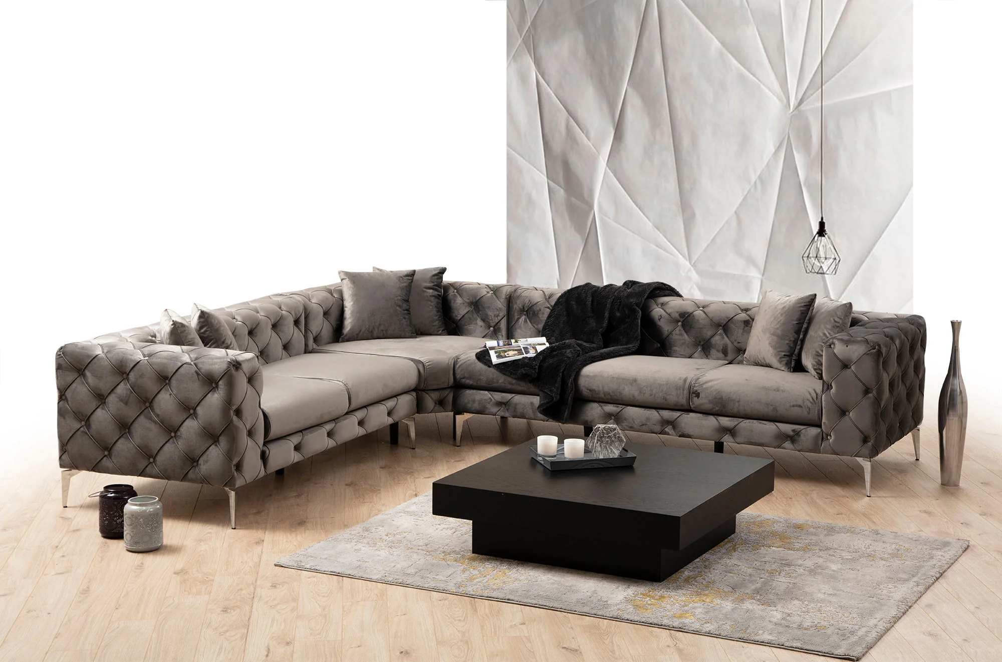 Hoekbank Como rechts velvet