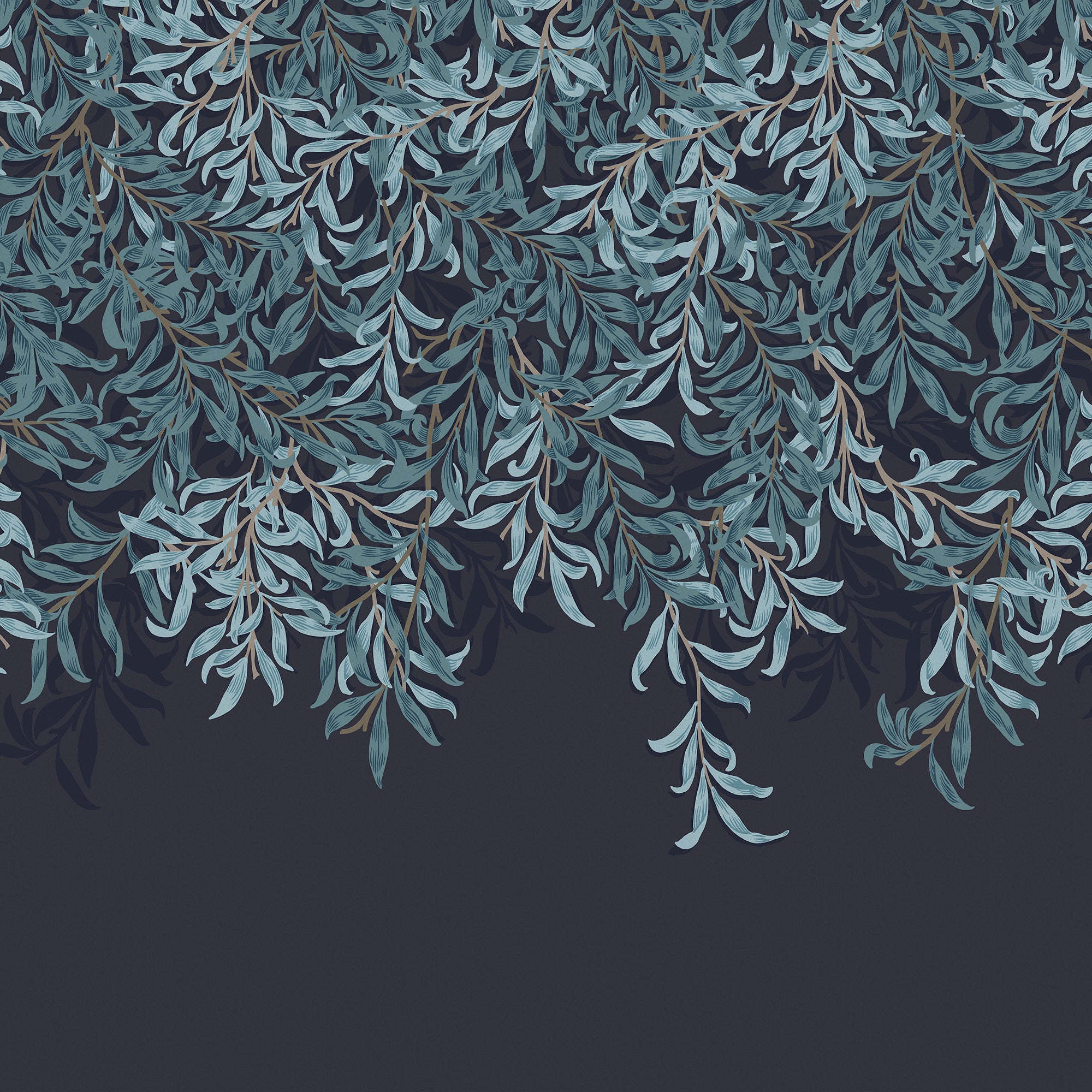 William Morris at Home Fotobehang - Willow Bough Navy - 400x250 cm