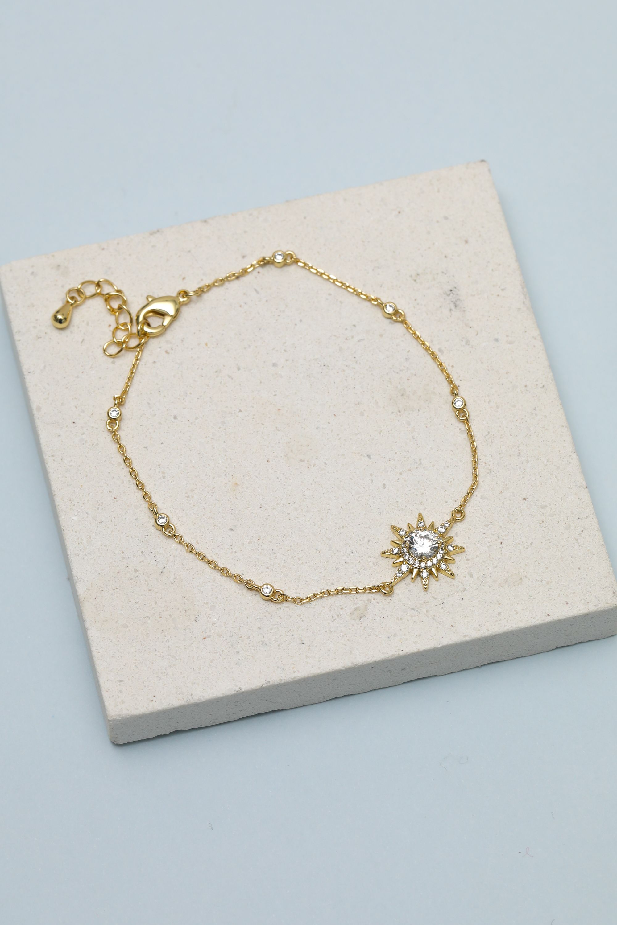 Jon Richard Gold Plated and Pave Starburst Bracelet