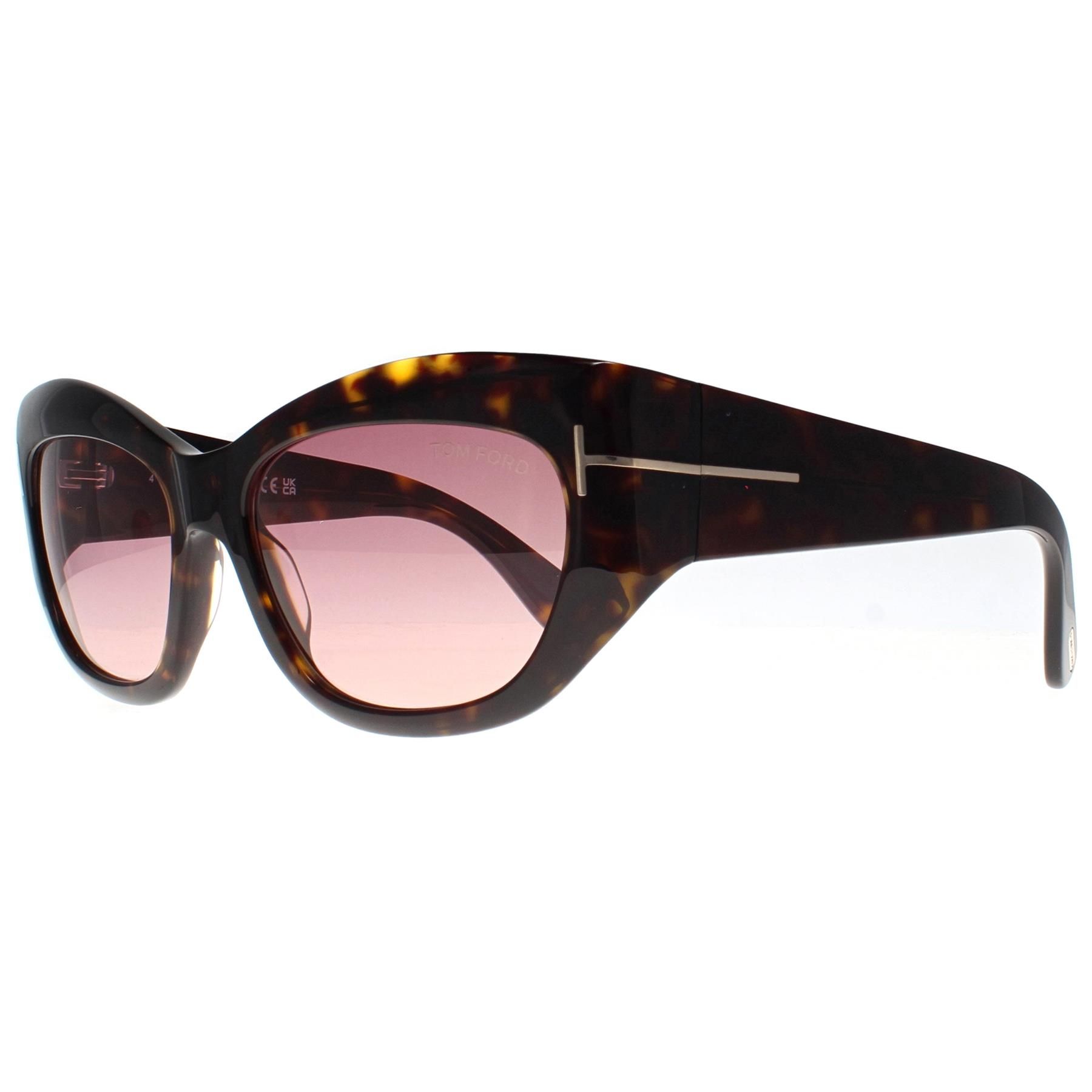 Tom Ford Cat Eye Dark Havana Bordeaux Gradient Brianna FT1065